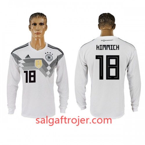 Tyskland Fodboldtrøjer Kimmich 18 Hjemmebanesæt VM 2018 Langærmet Tyskland Fodboldtrøjer Kimmich 18 Hjemmebanesæt VM 2018 Langærmet